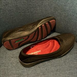 Grasshoppers Ortholite Black Slip-On Flats